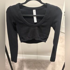 ALO Yoga Seamless Ribbed Cropped Serene Top